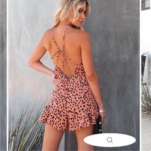 FLINTSTONE BACKLESS RUFFLE ROMPER - VICI